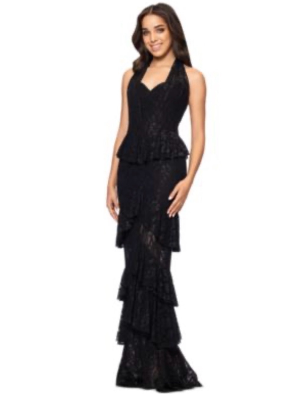 ⭐️NWT Betsy & Adam Ruffled Tiered Gown⭐️